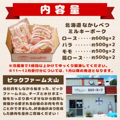 北海道中標津産 ミルキーポークまんぞくセット(計4.2kg)【1500302】