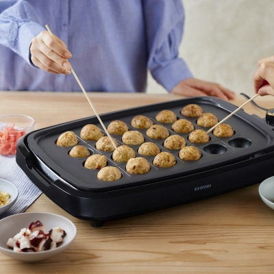 ☆リニューアル☆網焼き風ホットプレート(3枚プレート) APA-139-B ブラック