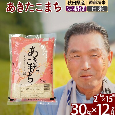 令和7年産《定期便12ヶ月》秋田県産あきたこまち30kg 白米|oomr-11012