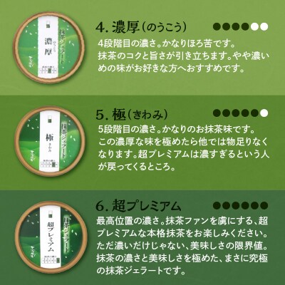 お茶屋のプレミアム 抹茶 ジェラート 6個 詰合せ ( 1個 100ml )