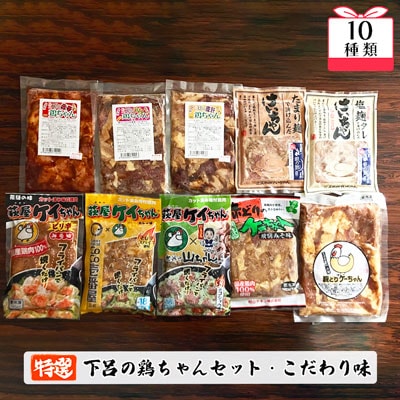 やましげ特撰「下呂の鶏ちゃんセットD・こだわり味」10種類(計10袋)けいちゃん【83-12】