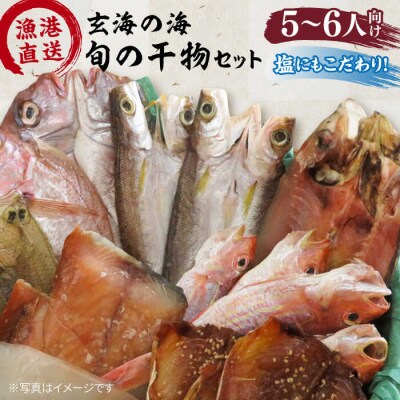 塩にもこだわり玄海の海旬の干物大満足セット(5・6人向け)【福ふくの里】[ALD004]
