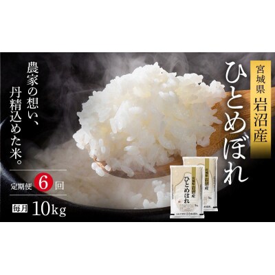【令和8年産 】 定期便 6ヶ月 ひとめぼれ 10kg 宮城県産 宮城米