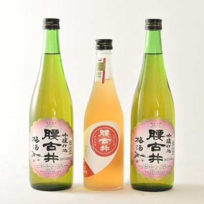 腰古井 梅酒  500ml×1本と720ml×2本セット
