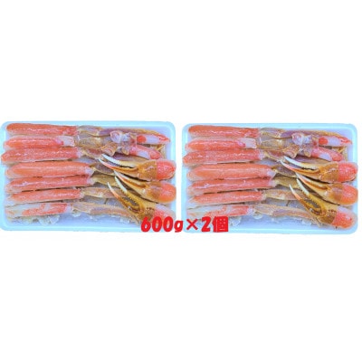 お刺身でも! 生ずわい蟹セット1.2kg(600g×2p)総重量1.5kg(カット済)かにすきカニ