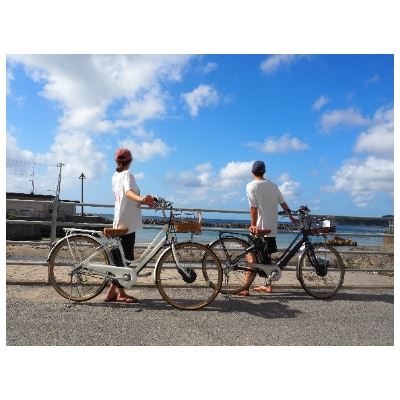 【千葉・房総・勝浦】電動アシスト付レンタサイクル1日乗り放題利用券2枚(オリジナルタンブラー2本付)