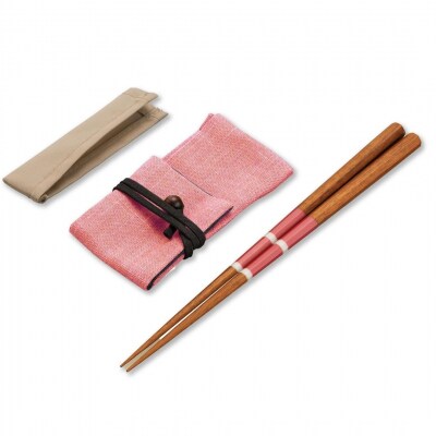 携帯用八角箸 紫檀(箸袋付) 225mm 22.5cm 燕三条製 [マルナオ] 【039S006】