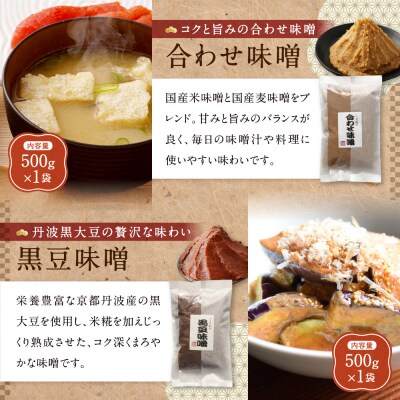 【京都御苑東 しま村】白味噌・合わせ味噌・黒豆味噌3種食べ比べ 各500g|京都 老舗 みそ 人気