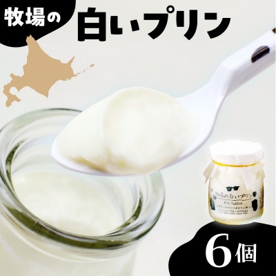 北海道十勝芽室町 牧場の白いプリン6個入り me079-008c