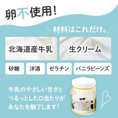 北海道十勝芽室町 牧場の白いプリン6個入り me079-008c