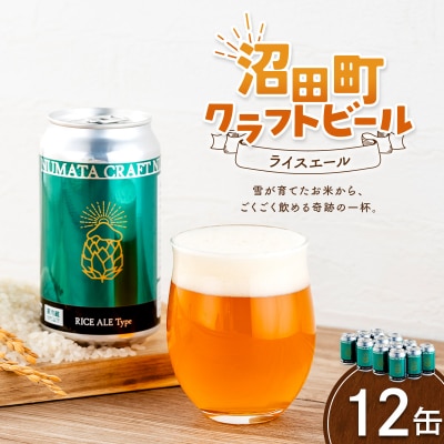 沼田町クラフトビール ライスエール 12缶 地ビール 酒 アルコール 沼田町 北海道 n-0263