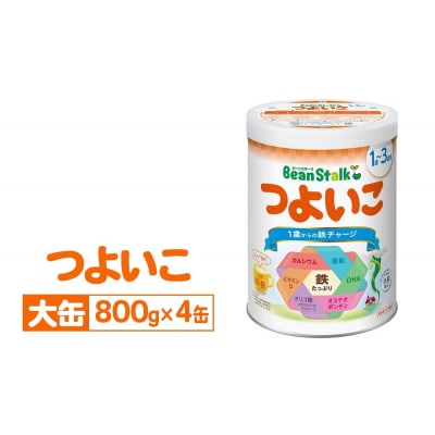 粉ミルク 雪印ビーンスターク つよいこ 大缶800g×4缶セット/9ヶ月頃～3歳向け