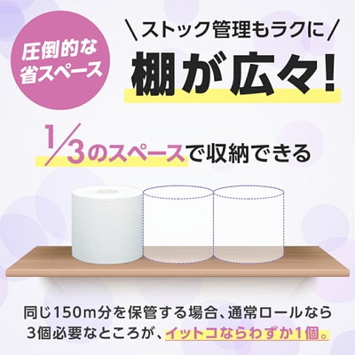 イットコ 芯なし SLIM 3倍巻 150m シングル 48R