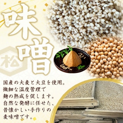 国産 保存料・酒精等不使用 麦味噌 4kg(1kg×4個)セット 鹿児島 手作り