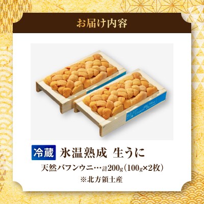 ≪氷温熟成≫生うに(天然バフンウニ)100g×2枚_H0009-102