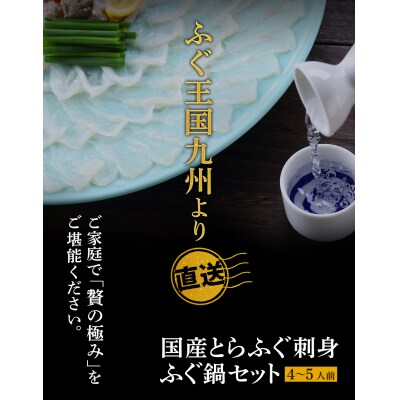 本場とらふぐ刺し・ふぐ鍋セット(4～5人前) ふぐ皮刺し ポン酢・薬味付
