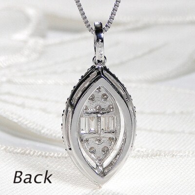天然ダイヤモンド ペンダントネックレス マーキスタイプ【1.00ct】PT900 ZPN-106