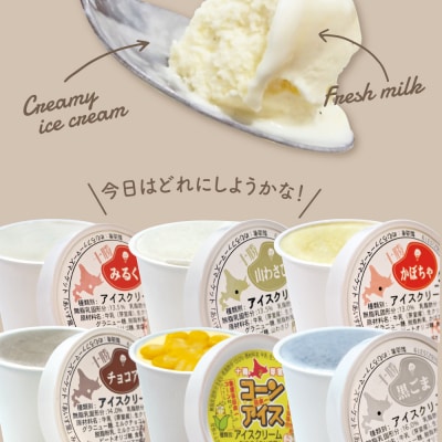 北海道十勝芽室町 安定剤不使用 カップアイスクリーム 6種14個入 Cセット me008-005c