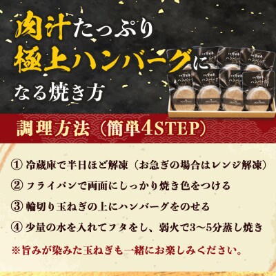 【TVで紹介!】宮崎県産黒毛和牛 ハンバーグ 150g×8個