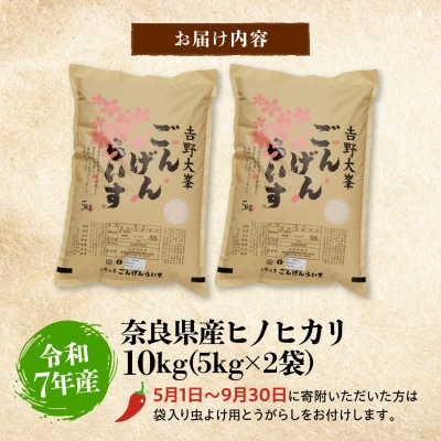 【令和7年産】吉野大峯ごんげんらいす5kg×2袋