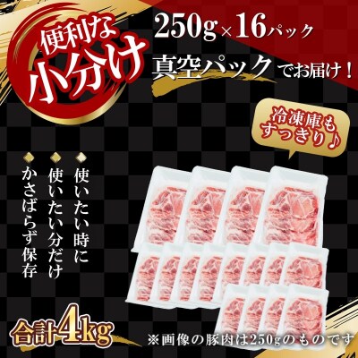 【農場直送】真空パック　北島ワインポーク　ローススライス 4kg 【小分け】_Y067-0114