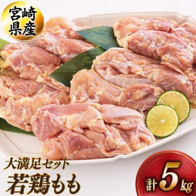 鶏肉 もも肉 宮崎県産 若鶏 もも 1kg × 5 計5kg アグリ産業匠泰 [31be0061]
