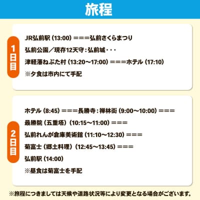 【タクシーでらくらく移動】着地型弘前さくらまつり見学ツアー 3名様ご招待|24_flk-020301