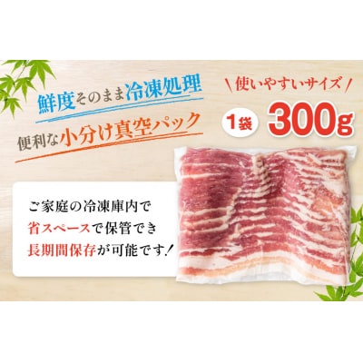 豚肉 小分け 豚バラ しゃぶしゃぶ 300g 6袋 計1.8kg [甲斐精肉店 31as0093]