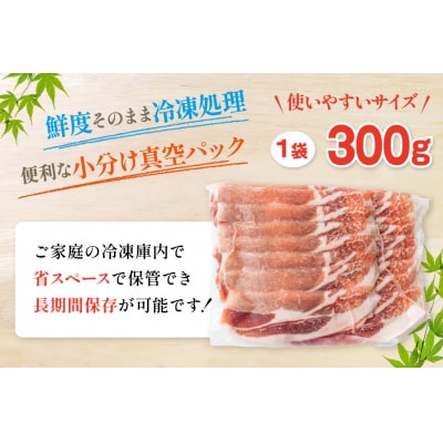 豚肉 小分け ロース しゃぶしゃぶ 薄切り スライス 300g × 6 [31as0087]