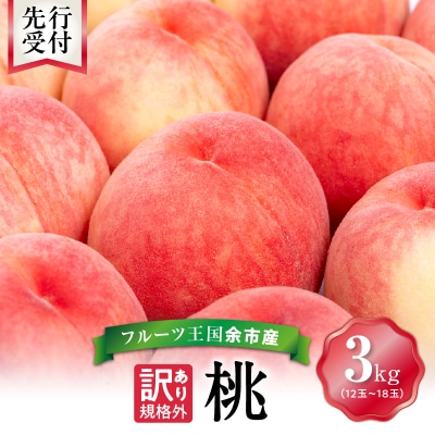 【先行受付:2026年8月中旬以降発送】フルーツ王国余市産「桃」規格外品3kg_Y074-0148