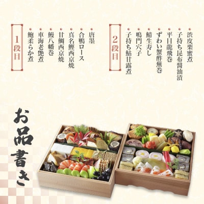 ※店頭受取限定※【京料理 木乃婦】御節(おせち)二段重3～4人前|京都 老舗料亭 おせち 人気