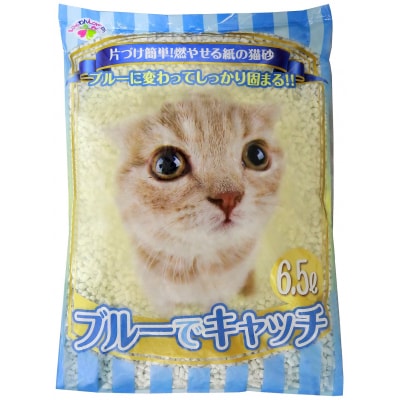 紙の猫砂 LOVEにゃんブルーでキャッチ 6.5L 【7袋入】