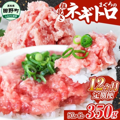 ～四国一小さなまち～≪カネアリ水産≫まぐろのネギトロ 350g(70g×5パック)★12ヶ月定期便★