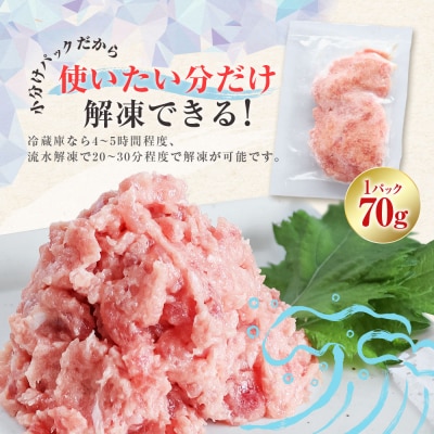 ～四国一小さなまち～≪カネアリ水産≫まぐろのネギトロ 700g(70g×10パック)★4ヶ月定期便★