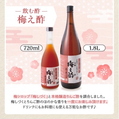 のむ酢梅え酢1.8L×3本 山形県 東根市 壽屋提供 hi036-066
