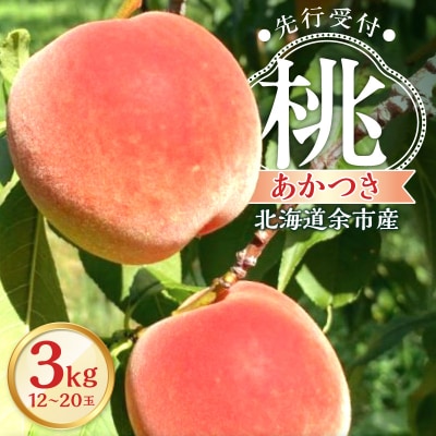 【2026年産 先行受付】<北海道余市産>桃「あかつき」3kg(12～20玉)_Y103-0059