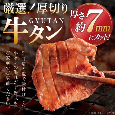 牛タン 三陸岩井崎の塩を使用 厚切り 牛タンスライス 500g [20565834]