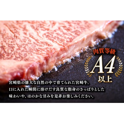 3回 定期便 宮崎牛 特上 ロース ステーキ 300g×2枚×3回 [31be0064]
