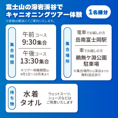 溶岩渓谷でキャニオニングツアー体験