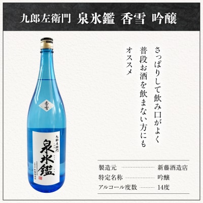 米沢 地酒 一升瓶 2本 セット 泉氷鑑 純米吟醸 匠雪 吟醸 香雪