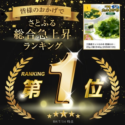 三陸産カットわかめ 乾燥わかめ 20g 2袋 計40g [20566105] 