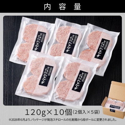 十勝ナイタイ和牛 ビーフ&ポーク ハンバーグ 120g×10個 北海道産 和牛肉使用