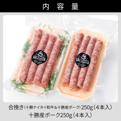 イタリア生まれの生ソーセージ サルシッチャ 計500g(250g×2種)