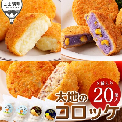 大地のコロッケ 3種セット 60g×20個 国産 お惣菜 おかず コロッケ