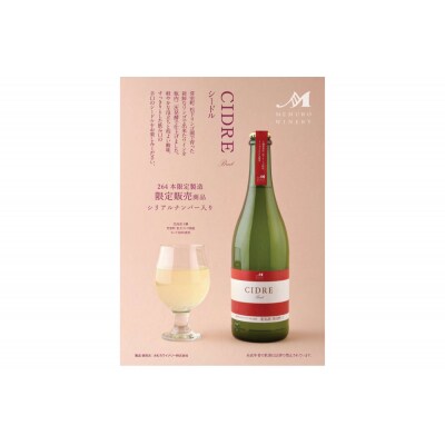 ★数量限定★シードル:CIDRE【芽室町産リンゴ100%】750ml×1本 me032-046c