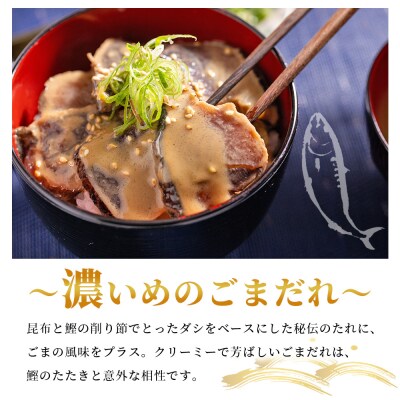 【3回定期便】鰹丼 10袋 計110g×10パック 濃いめのごまだれ Wtr-0045