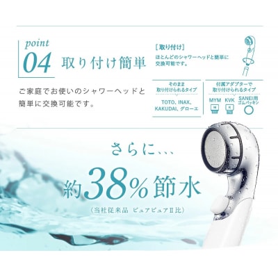 シャワーヘッド 浄水シャワーウォータークチュール (ブラック) (浄水カートリッジ 1個付)