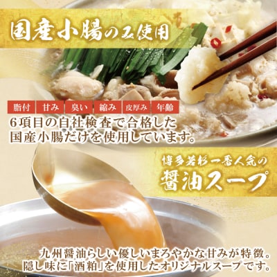 博多若杉 牛もつ鍋(2～3人前)&明太子セット