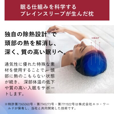 ブレインスリープ ピロー ネックコンディショニング + カバー ( アクティブエア ) ネイビー