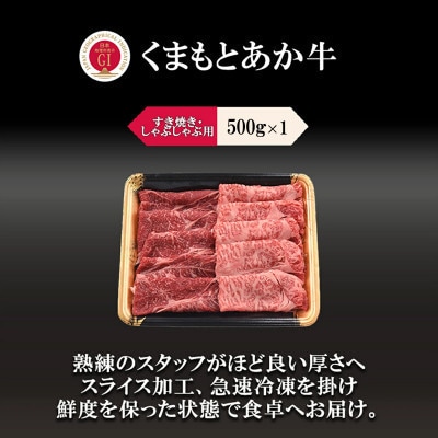 GIくまもとあか牛 特選すきやき 500g(西原村)